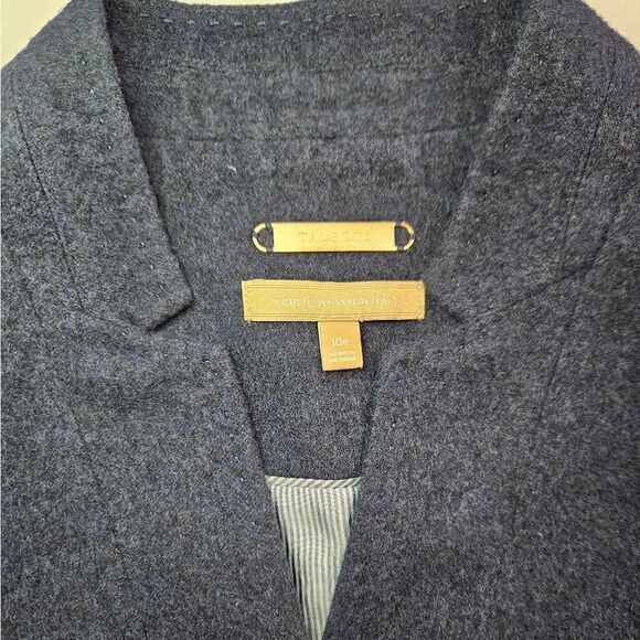 Talbots Cashmere Wool Aberdeen Blazer Jacket Satin Lined Pockets In Blue 10P - Picture 4 of 8